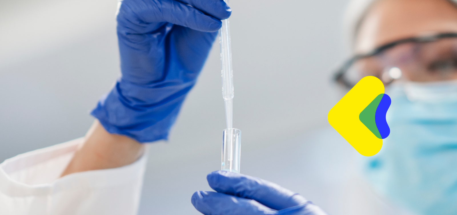 Female scientist with pipette