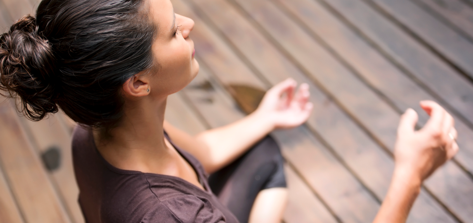 Woman in yoga pose